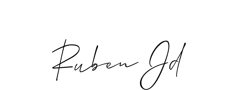 How to Draw Ruben Jd signature style? Allison_Script is a latest design signature styles for name Ruben Jd. Ruben Jd signature style 2 images and pictures png