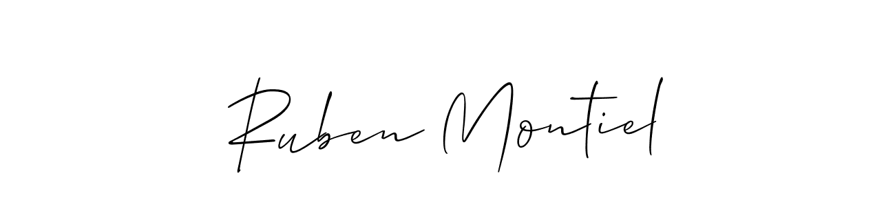 Make a beautiful signature design for name Ruben Montiel. With this signature (Allison_Script) style, you can create a handwritten signature for free. Ruben Montiel signature style 2 images and pictures png