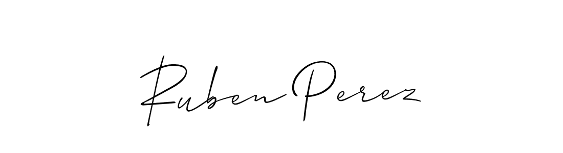 Ruben Perez stylish signature style. Best Handwritten Sign (Allison_Script) for my name. Handwritten Signature Collection Ideas for my name Ruben Perez. Ruben Perez signature style 2 images and pictures png