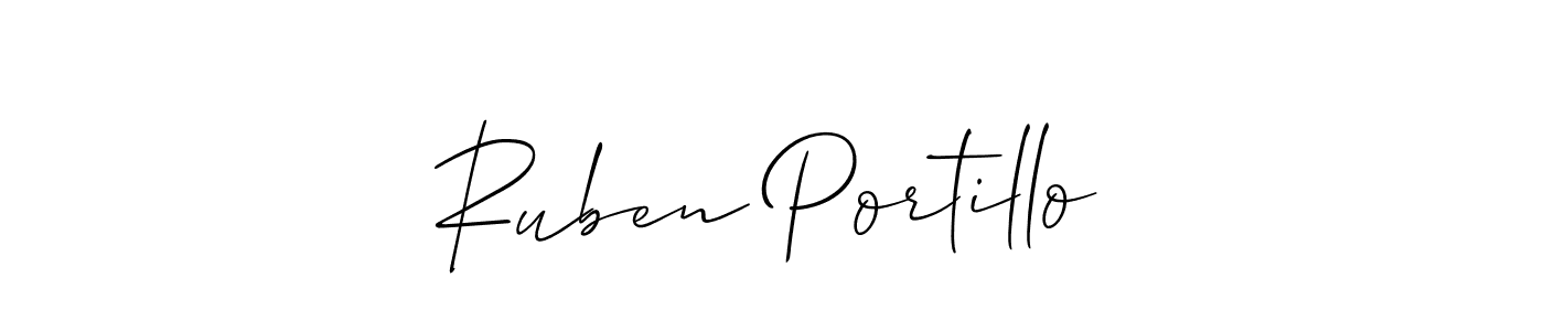 if you are searching for the best signature style for your name Ruben Portillo. so please give up your signature search. here we have designed multiple signature styles  using Allison_Script. Ruben Portillo signature style 2 images and pictures png