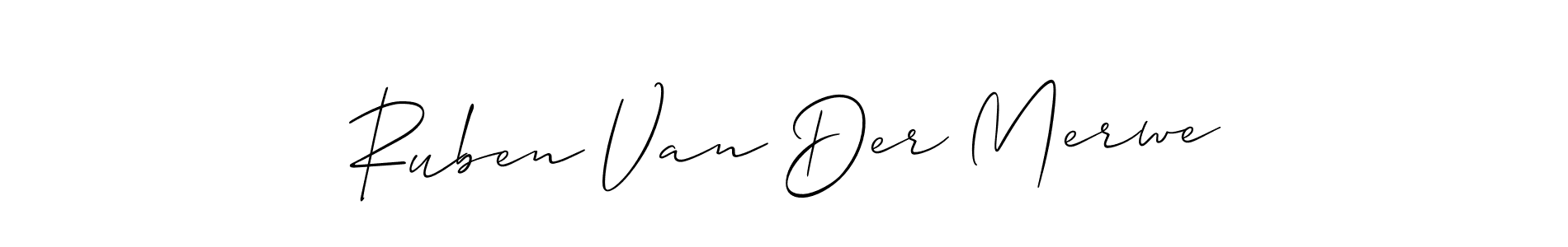 This is the best signature style for the Ruben Van Der Merwe name. Also you like these signature font (Allison_Script). Mix name signature. Ruben Van Der Merwe signature style 2 images and pictures png