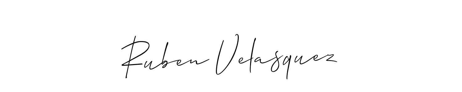 Ruben Velasquez stylish signature style. Best Handwritten Sign (Allison_Script) for my name. Handwritten Signature Collection Ideas for my name Ruben Velasquez. Ruben Velasquez signature style 2 images and pictures png