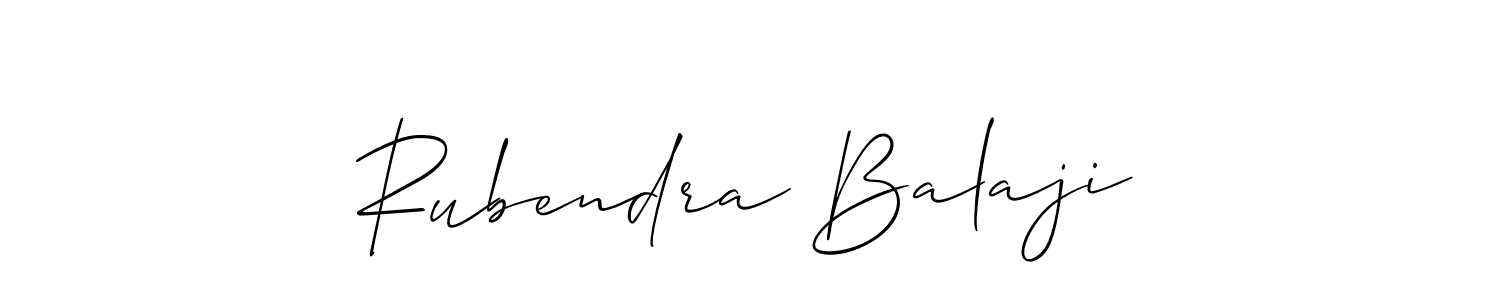 It looks lik you need a new signature style for name Rubendra Balaji. Design unique handwritten (Allison_Script) signature with our free signature maker in just a few clicks. Rubendra Balaji signature style 2 images and pictures png