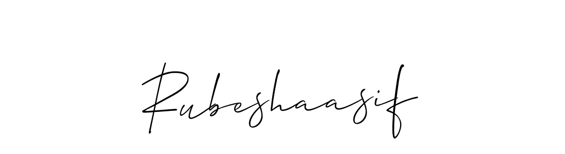 Rubeshaasif stylish signature style. Best Handwritten Sign (Allison_Script) for my name. Handwritten Signature Collection Ideas for my name Rubeshaasif. Rubeshaasif signature style 2 images and pictures png