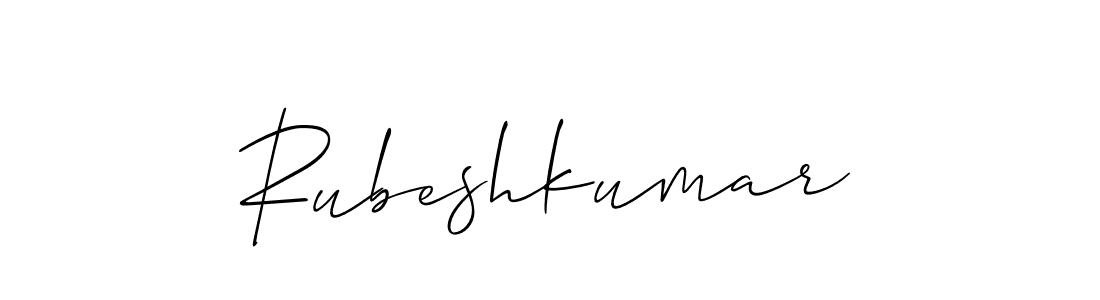 Also You can easily find your signature by using the search form. We will create Rubeshkumar name handwritten signature images for you free of cost using Allison_Script sign style. Rubeshkumar signature style 2 images and pictures png