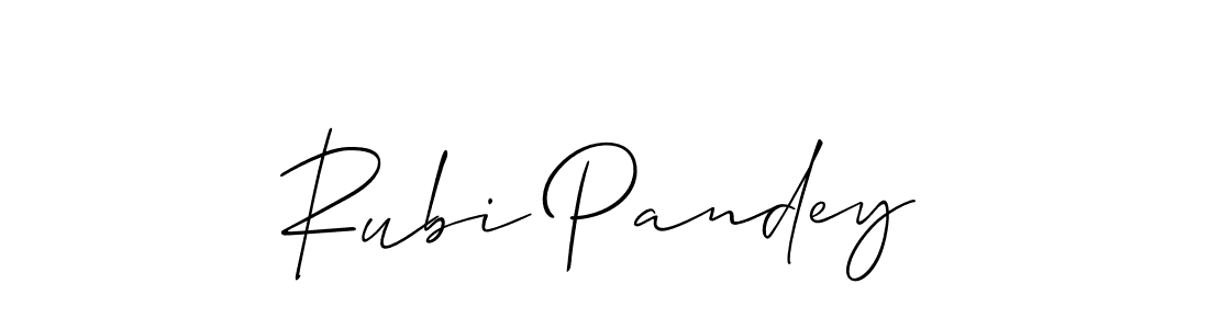 Design your own signature with our free online signature maker. With this signature software, you can create a handwritten (Allison_Script) signature for name Rubi Pandey. Rubi Pandey signature style 2 images and pictures png