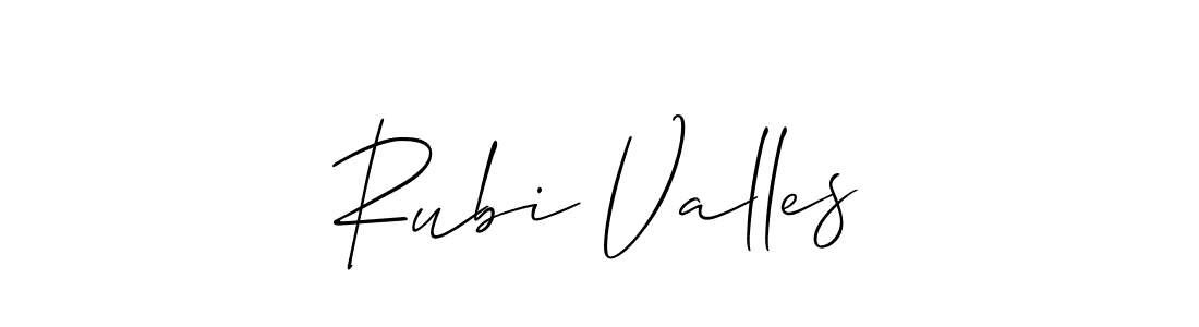 Use a signature maker to create a handwritten signature online. With this signature software, you can design (Allison_Script) your own signature for name Rubi Valles. Rubi Valles signature style 2 images and pictures png