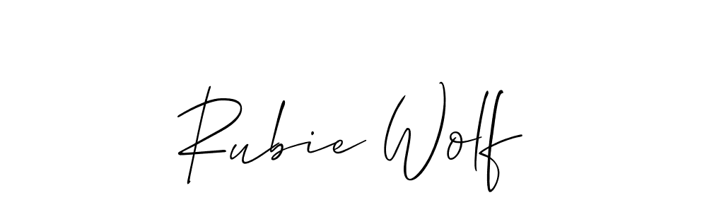 Also You can easily find your signature by using the search form. We will create Rubie Wolf name handwritten signature images for you free of cost using Allison_Script sign style. Rubie Wolf signature style 2 images and pictures png