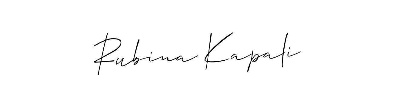 Best and Professional Signature Style for Rubina Kapali. Allison_Script Best Signature Style Collection. Rubina Kapali signature style 2 images and pictures png