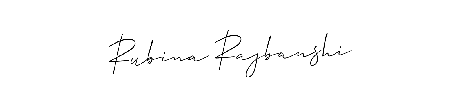 Create a beautiful signature design for name Rubina Rajbanshi. With this signature (Allison_Script) fonts, you can make a handwritten signature for free. Rubina Rajbanshi signature style 2 images and pictures png