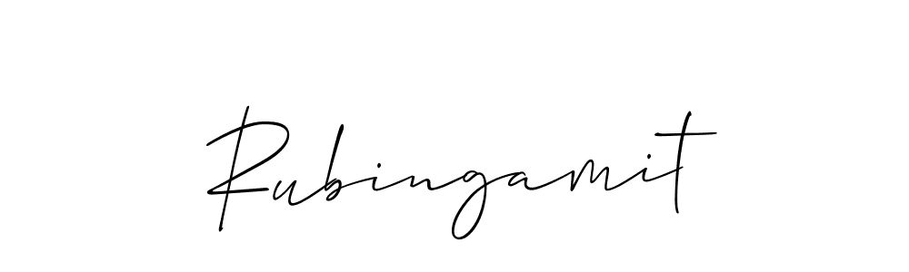 Use a signature maker to create a handwritten signature online. With this signature software, you can design (Allison_Script) your own signature for name Rubingamit. Rubingamit signature style 2 images and pictures png