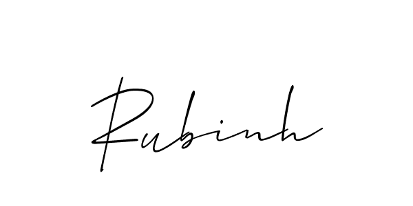 Make a beautiful signature design for name Rubinh. With this signature (Allison_Script) style, you can create a handwritten signature for free. Rubinh signature style 2 images and pictures png