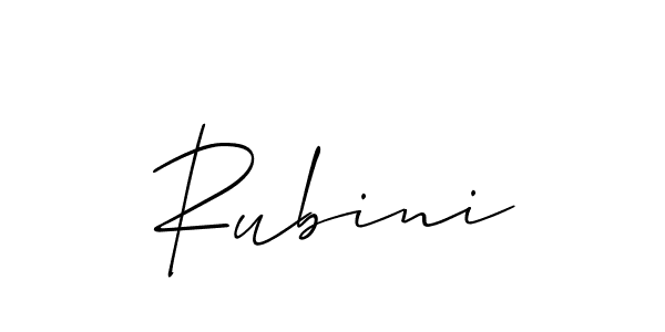 Also we have Rubini name is the best signature style. Create professional handwritten signature collection using Allison_Script autograph style. Rubini signature style 2 images and pictures png