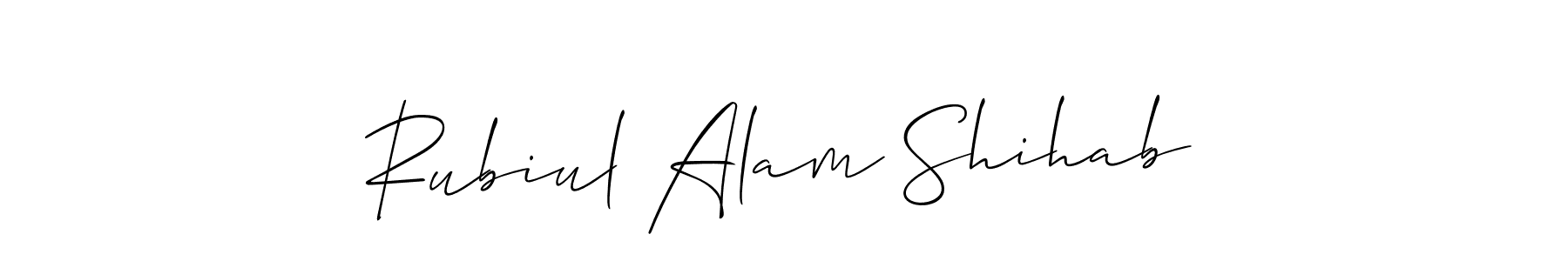 Design your own signature with our free online signature maker. With this signature software, you can create a handwritten (Allison_Script) signature for name Rubiul Alam Shihab. Rubiul Alam Shihab signature style 2 images and pictures png