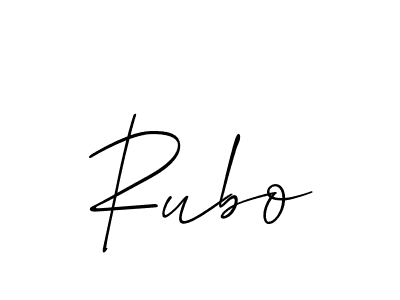 Create a beautiful signature design for name Rubo. With this signature (Allison_Script) fonts, you can make a handwritten signature for free. Rubo signature style 2 images and pictures png