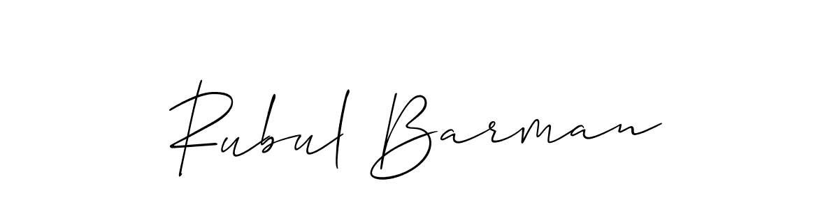 How to Draw Rubul Barman signature style? Allison_Script is a latest design signature styles for name Rubul Barman. Rubul Barman signature style 2 images and pictures png