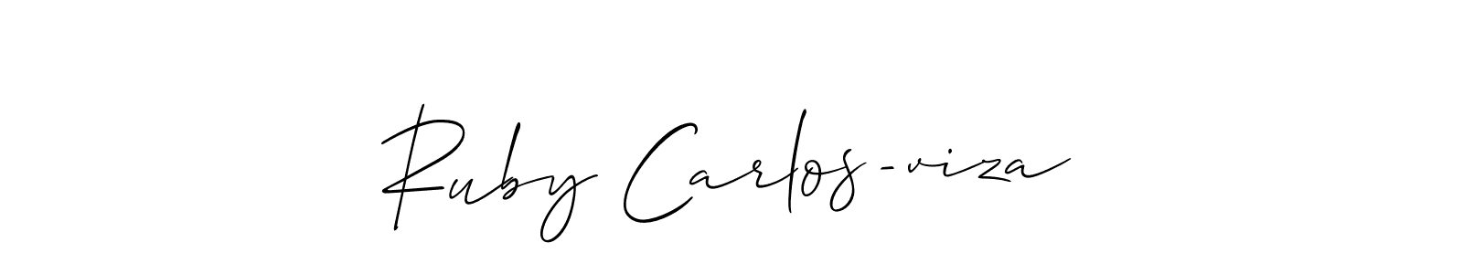 Make a beautiful signature design for name Ruby Carlos-viza. Use this online signature maker to create a handwritten signature for free. Ruby Carlos-viza signature style 2 images and pictures png