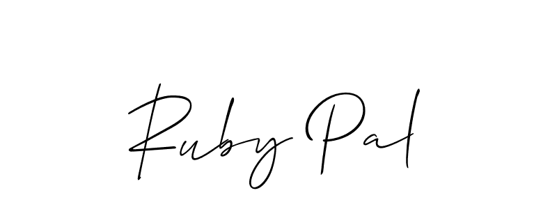 Also You can easily find your signature by using the search form. We will create Ruby Pal name handwritten signature images for you free of cost using Allison_Script sign style. Ruby Pal signature style 2 images and pictures png