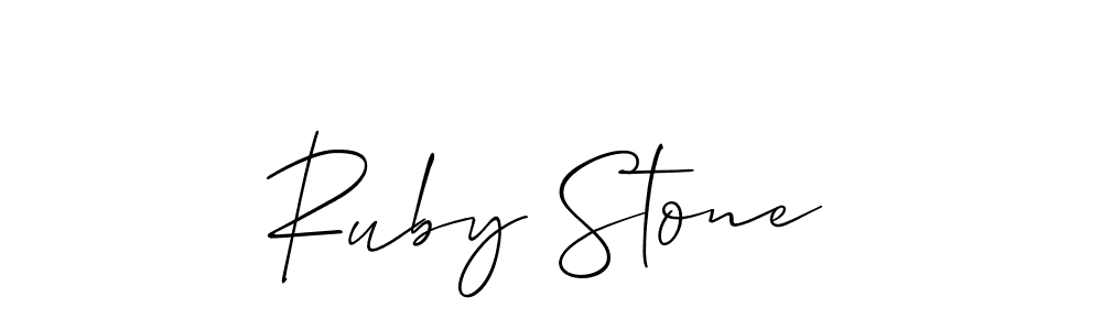 It looks lik you need a new signature style for name Ruby Stone. Design unique handwritten (Allison_Script) signature with our free signature maker in just a few clicks. Ruby Stone signature style 2 images and pictures png