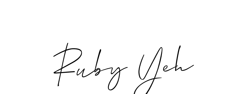 Make a short Ruby Yeh signature style. Manage your documents anywhere anytime using Allison_Script. Create and add eSignatures, submit forms, share and send files easily. Ruby Yeh signature style 2 images and pictures png