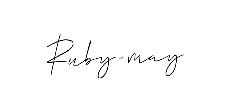 if you are searching for the best signature style for your name Ruby-may. so please give up your signature search. here we have designed multiple signature styles  using Allison_Script. Ruby-may signature style 2 images and pictures png