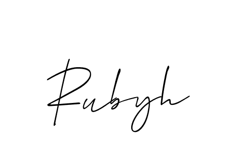 You should practise on your own different ways (Allison_Script) to write your name (Rubyh) in signature. don't let someone else do it for you. Rubyh signature style 2 images and pictures png