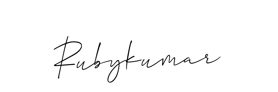 It looks lik you need a new signature style for name Rubykumar. Design unique handwritten (Allison_Script) signature with our free signature maker in just a few clicks. Rubykumar signature style 2 images and pictures png