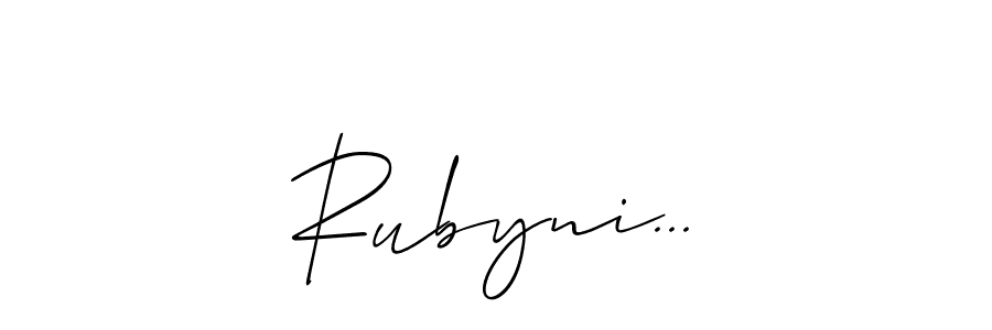 Design your own signature with our free online signature maker. With this signature software, you can create a handwritten (Allison_Script) signature for name Rubyni.... Rubyni... signature style 2 images and pictures png