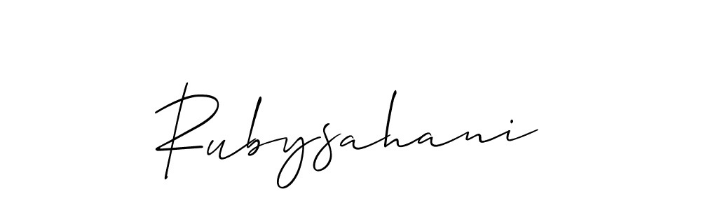 Make a beautiful signature design for name Rubysahani. Use this online signature maker to create a handwritten signature for free. Rubysahani signature style 2 images and pictures png