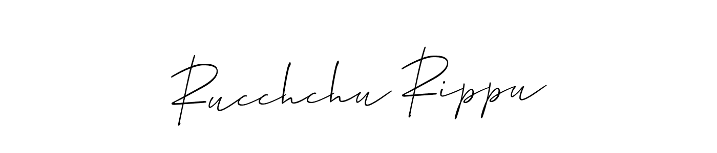 Once you've used our free online signature maker to create your best signature Allison_Script style, it's time to enjoy all of the benefits that Rucchchu Rippu name signing documents. Rucchchu Rippu signature style 2 images and pictures png