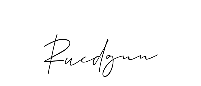 Design your own signature with our free online signature maker. With this signature software, you can create a handwritten (Allison_Script) signature for name Rucdgnn. Rucdgnn signature style 2 images and pictures png