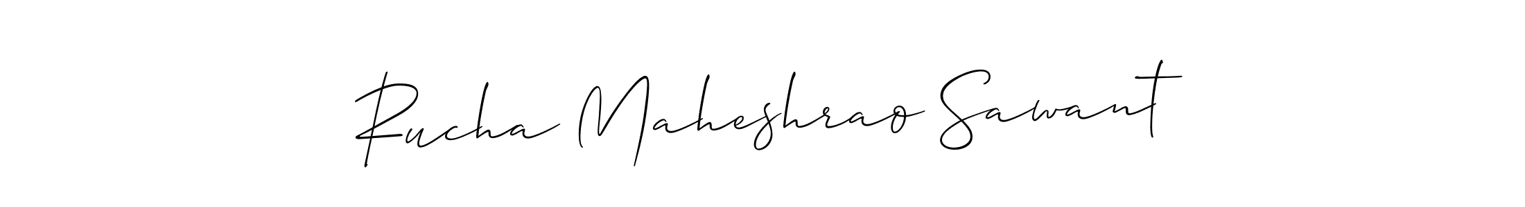 Similarly Allison_Script is the best handwritten signature design. Signature creator online .You can use it as an online autograph creator for name Rucha Maheshrao Sawant. Rucha Maheshrao Sawant signature style 2 images and pictures png