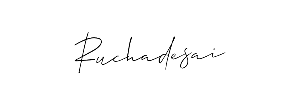 This is the best signature style for the Ruchadesai name. Also you like these signature font (Allison_Script). Mix name signature. Ruchadesai signature style 2 images and pictures png