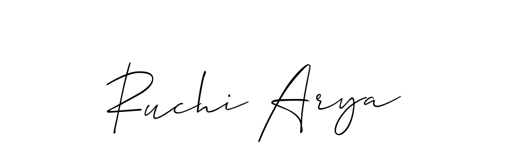 Make a short Ruchi Arya signature style. Manage your documents anywhere anytime using Allison_Script. Create and add eSignatures, submit forms, share and send files easily. Ruchi Arya signature style 2 images and pictures png