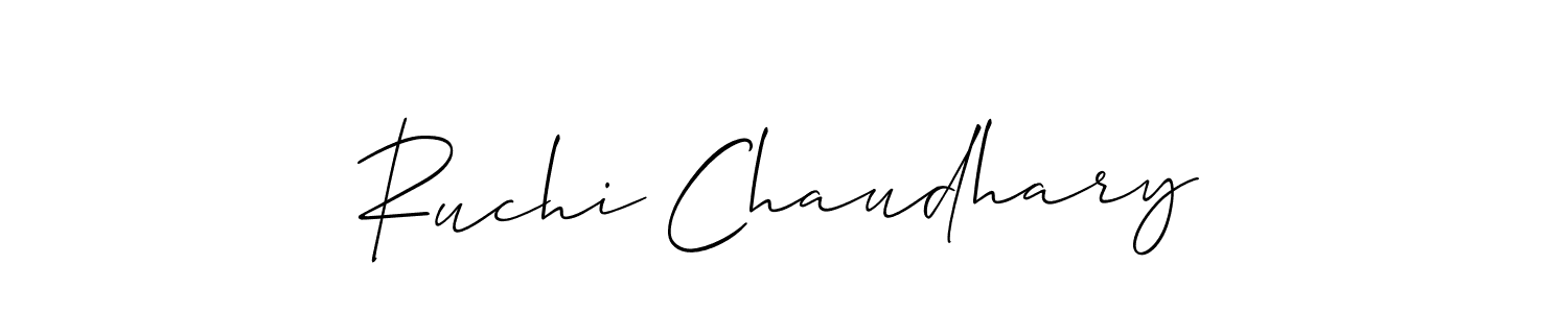 Make a short Ruchi Chaudhary signature style. Manage your documents anywhere anytime using Allison_Script. Create and add eSignatures, submit forms, share and send files easily. Ruchi Chaudhary signature style 2 images and pictures png