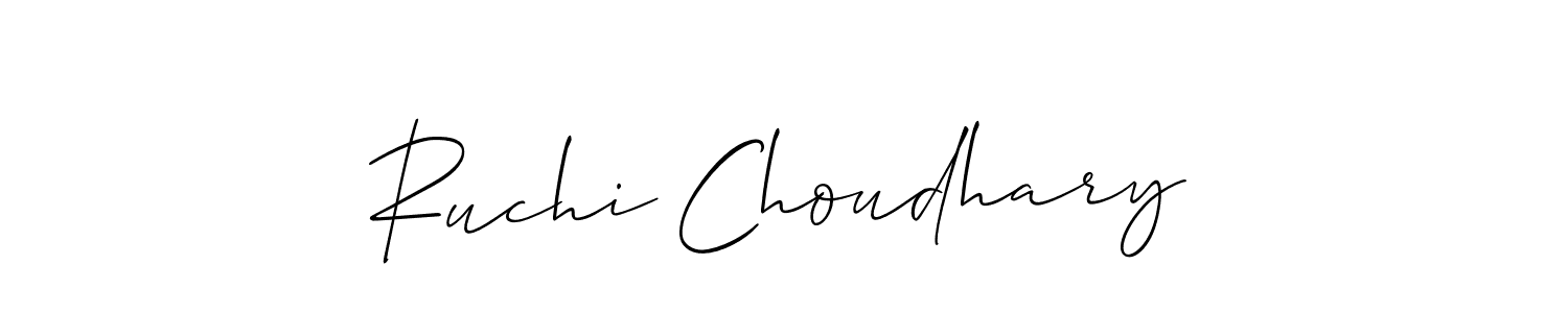 The best way (Allison_Script) to make a short signature is to pick only two or three words in your name. The name Ruchi Choudhary include a total of six letters. For converting this name. Ruchi Choudhary signature style 2 images and pictures png