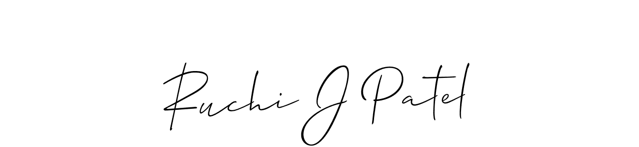 It looks lik you need a new signature style for name Ruchi J Patel. Design unique handwritten (Allison_Script) signature with our free signature maker in just a few clicks. Ruchi J Patel signature style 2 images and pictures png