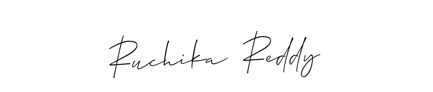 It looks lik you need a new signature style for name Ruchika  Reddy. Design unique handwritten (Allison_Script) signature with our free signature maker in just a few clicks. Ruchika  Reddy signature style 2 images and pictures png