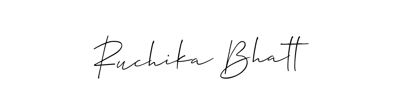 Check out images of Autograph of Ruchika Bhatt name. Actor Ruchika Bhatt Signature Style. Allison_Script is a professional sign style online. Ruchika Bhatt signature style 2 images and pictures png