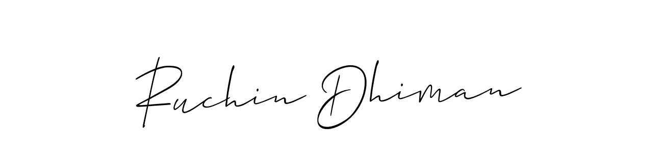 Similarly Allison_Script is the best handwritten signature design. Signature creator online .You can use it as an online autograph creator for name Ruchin Dhiman. Ruchin Dhiman signature style 2 images and pictures png