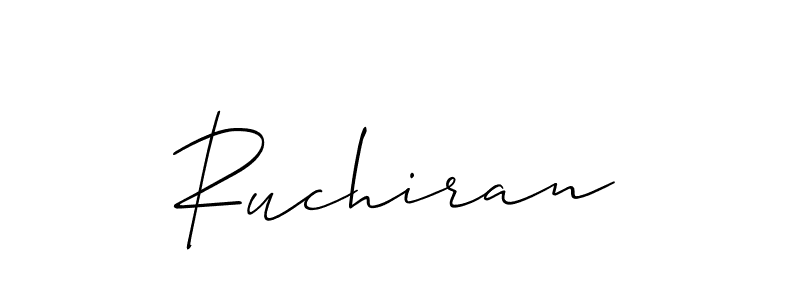 Ruchiran stylish signature style. Best Handwritten Sign (Allison_Script) for my name. Handwritten Signature Collection Ideas for my name Ruchiran. Ruchiran signature style 2 images and pictures png