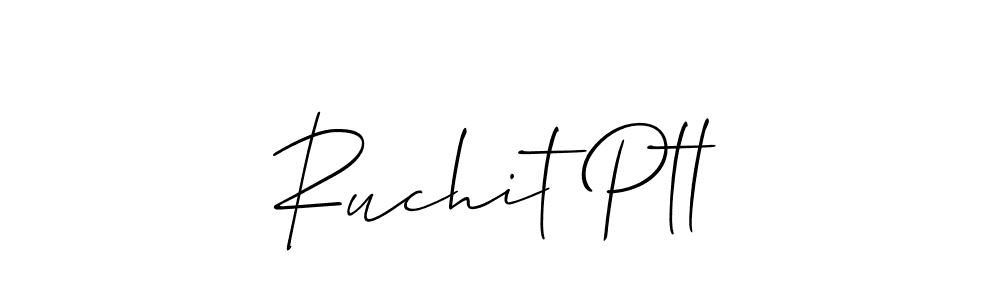 Make a short Ruchit Ptl signature style. Manage your documents anywhere anytime using Allison_Script. Create and add eSignatures, submit forms, share and send files easily. Ruchit Ptl signature style 2 images and pictures png