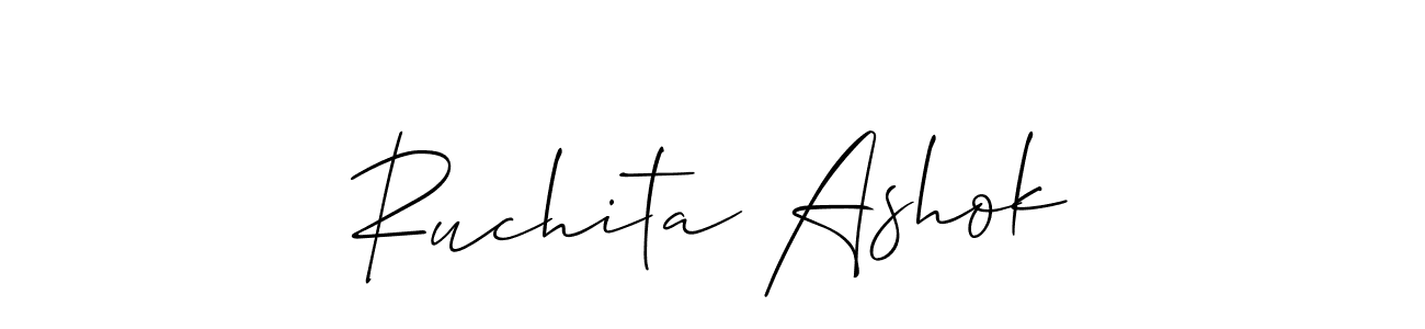 Design your own signature with our free online signature maker. With this signature software, you can create a handwritten (Allison_Script) signature for name Ruchita Ashok. Ruchita Ashok signature style 2 images and pictures png