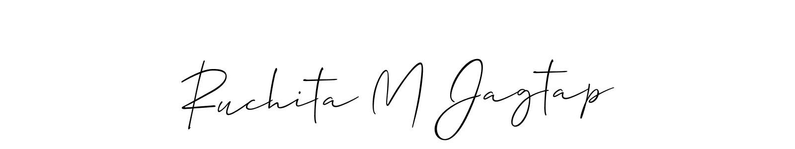 Best and Professional Signature Style for Ruchita M Jagtap. Allison_Script Best Signature Style Collection. Ruchita M Jagtap signature style 2 images and pictures png