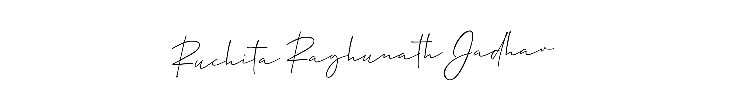 How to Draw Ruchita Raghunath Jadhav signature style? Allison_Script is a latest design signature styles for name Ruchita Raghunath Jadhav. Ruchita Raghunath Jadhav signature style 2 images and pictures png