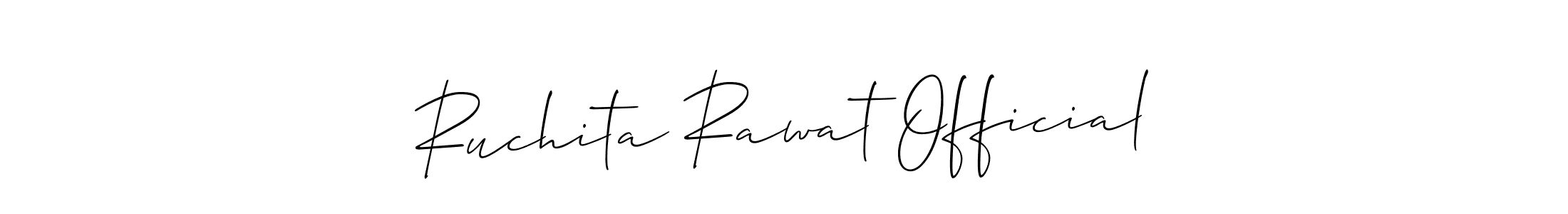 Similarly Allison_Script is the best handwritten signature design. Signature creator online .You can use it as an online autograph creator for name Ruchita Rawat Official. Ruchita Rawat Official signature style 2 images and pictures png