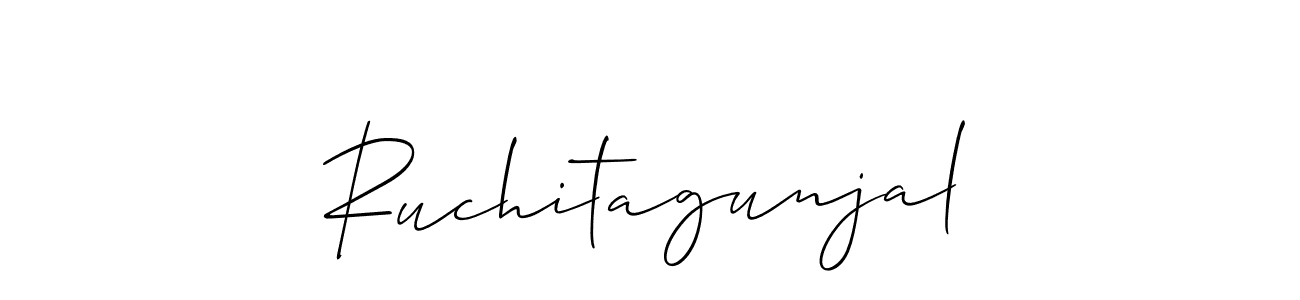 Ruchitagunjal stylish signature style. Best Handwritten Sign (Allison_Script) for my name. Handwritten Signature Collection Ideas for my name Ruchitagunjal. Ruchitagunjal signature style 2 images and pictures png