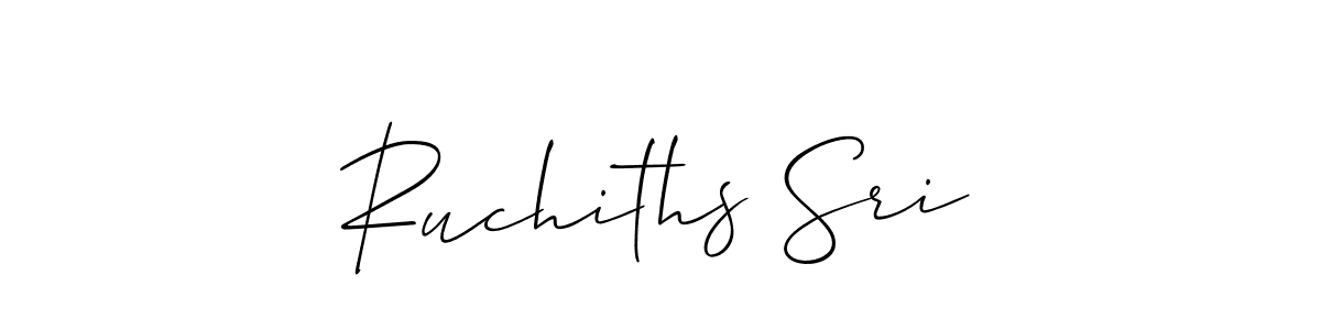 Use a signature maker to create a handwritten signature online. With this signature software, you can design (Allison_Script) your own signature for name Ruchiths Sri. Ruchiths Sri signature style 2 images and pictures png