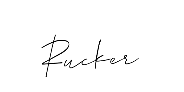 Create a beautiful signature design for name Rucker. With this signature (Allison_Script) fonts, you can make a handwritten signature for free. Rucker signature style 2 images and pictures png