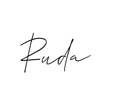 Make a short Ruda signature style. Manage your documents anywhere anytime using Allison_Script. Create and add eSignatures, submit forms, share and send files easily. Ruda signature style 2 images and pictures png